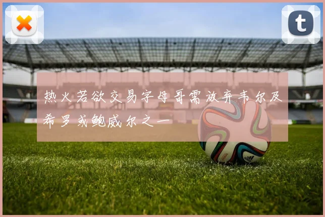 热火若欲交易字母哥需放弃韦尔及希罗或鲍威尔之一